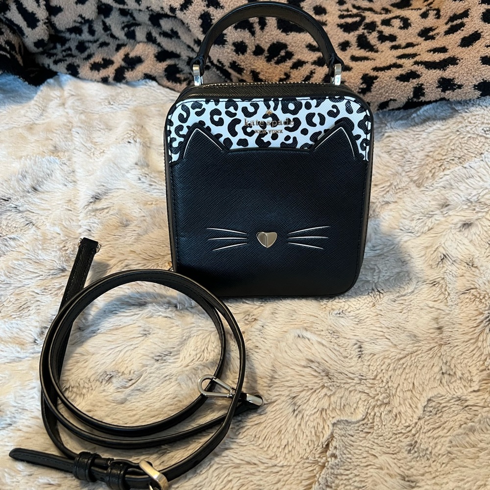 Kate Spade Meow Cat Vanity Crossbody Clutch